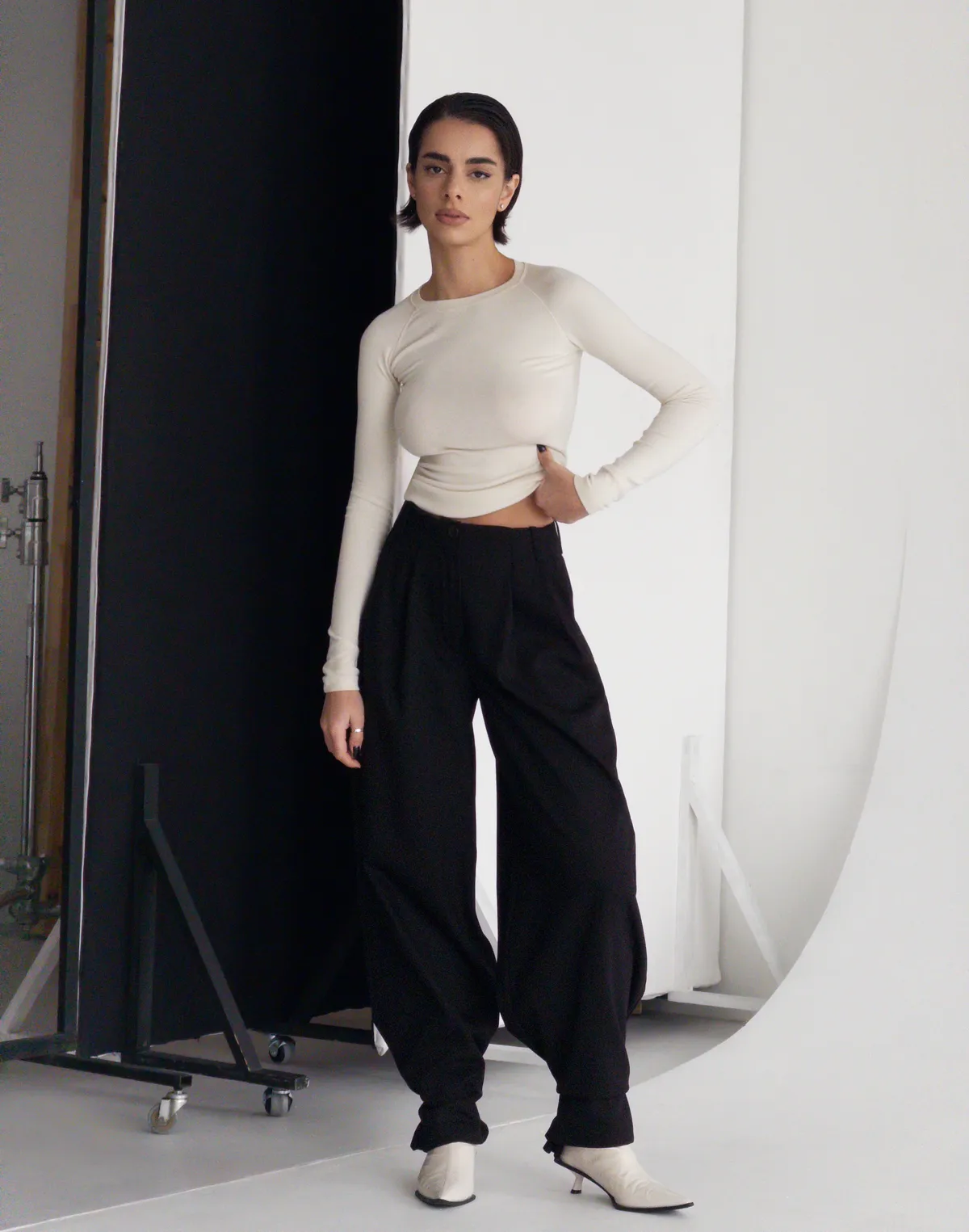 Штани трансформери з костюмної тканини, чорні - Фото 8