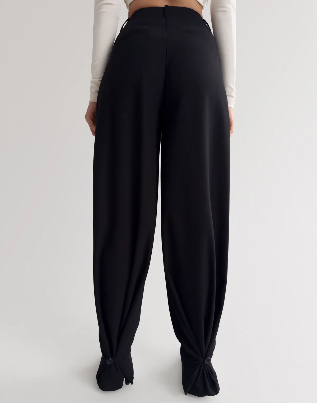 Штани трансформери з костюмної тканини, чорні - Фото 6