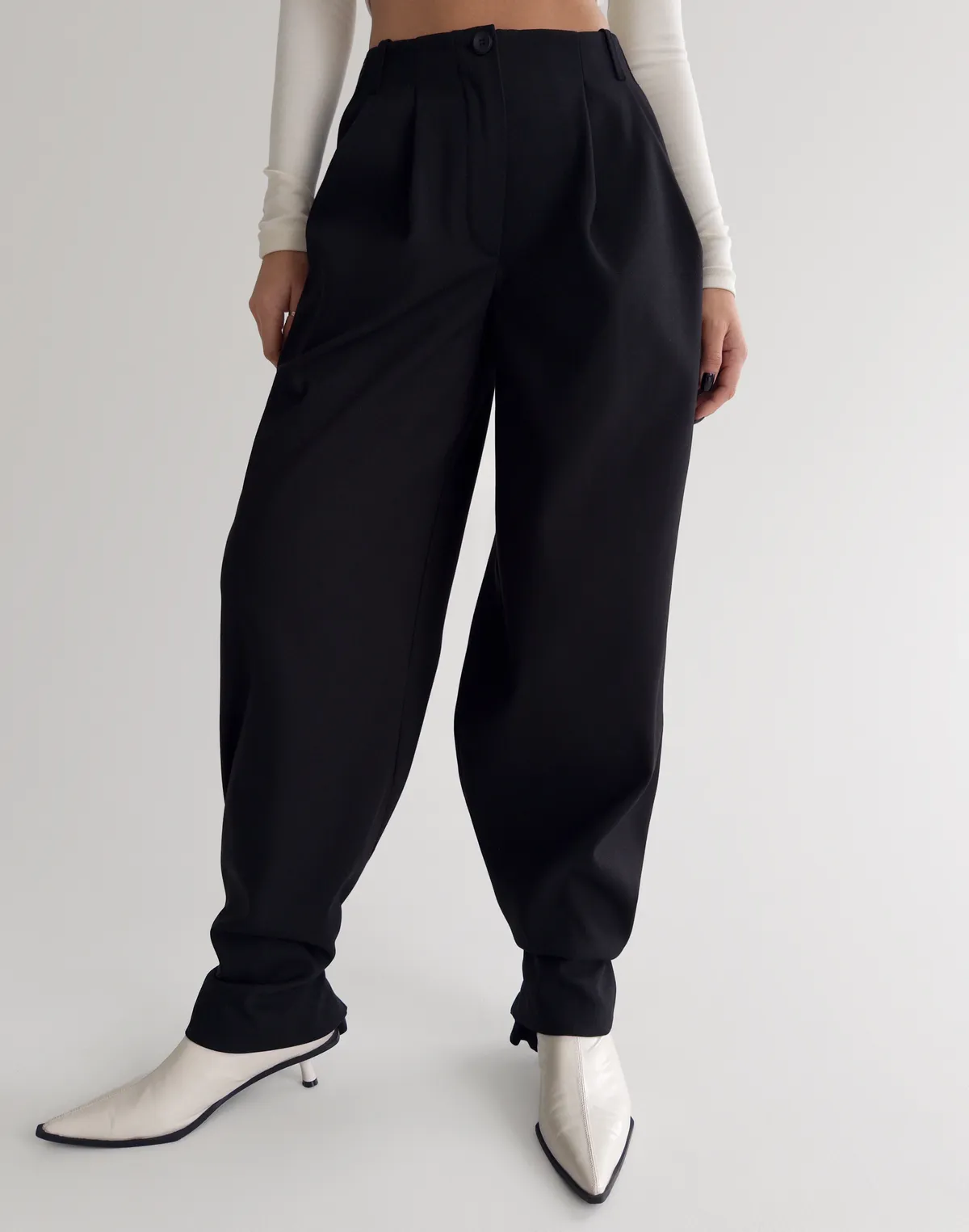 Штани трансформери з костюмної тканини, чорні - Фото 5