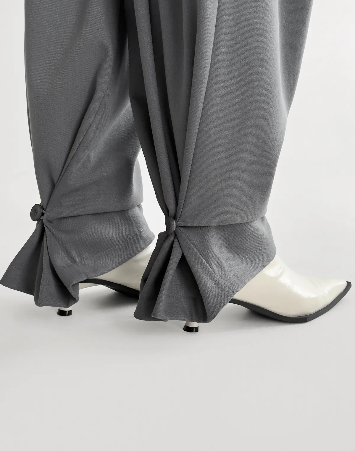 Штани трансформери з костюмної тканини, сірі - Фото 5