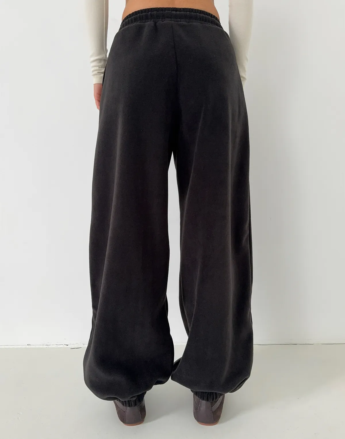 Джогери флісові оверсайз зимові, антрацит - Фото 2