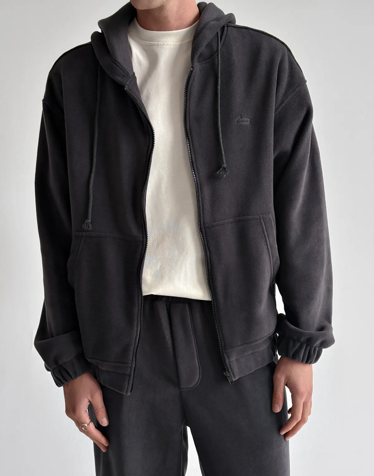 Флісовий чоловічий зіпер зимовий, графіт - Фото 6