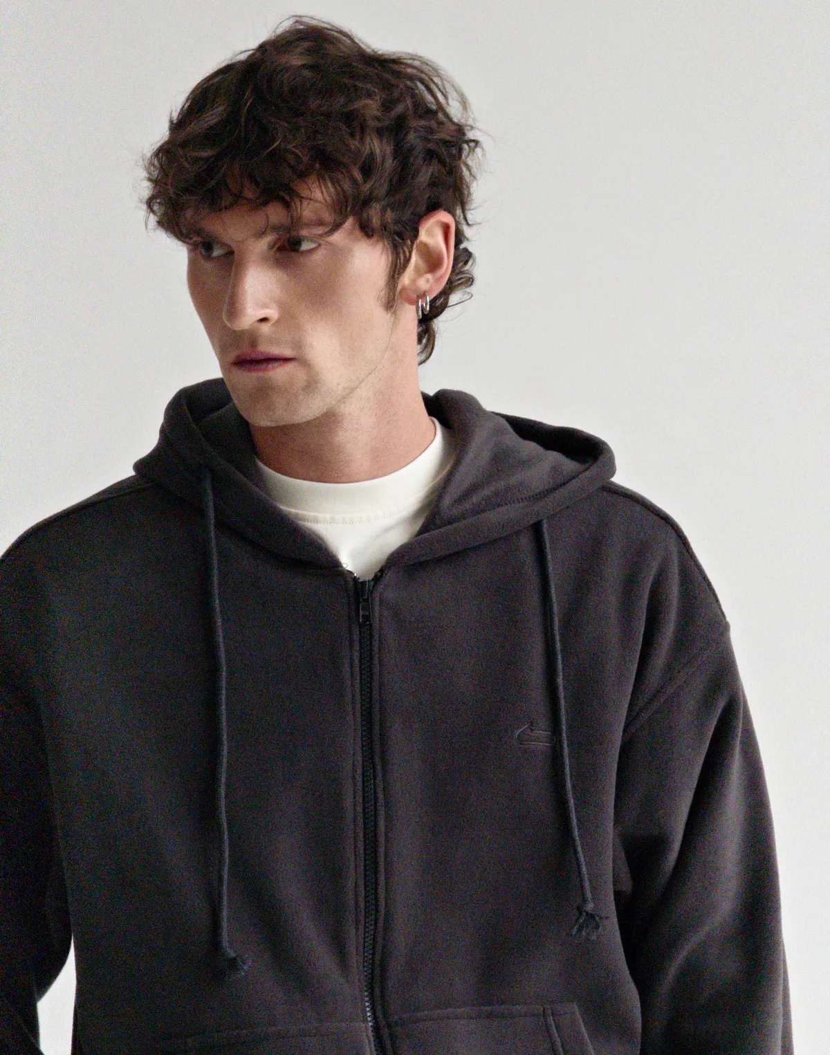 Комплект чоловічій флісовий зимовий зіпер та джогери, графіт - Фото 6