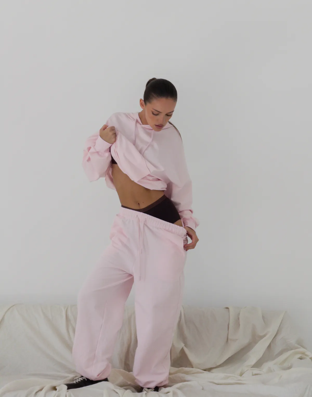 Джогери базові осінні, ніжно рожеві - Фото 3