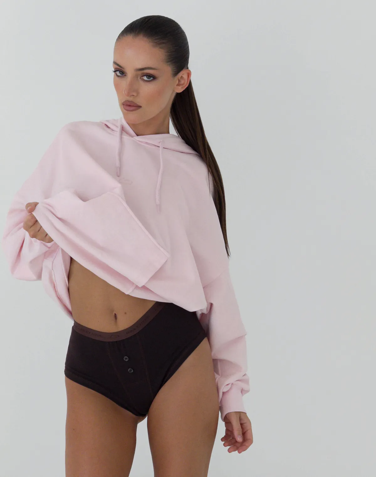 Худі оверсайз жіночий осінній, ніжно рожевий - Фото 8