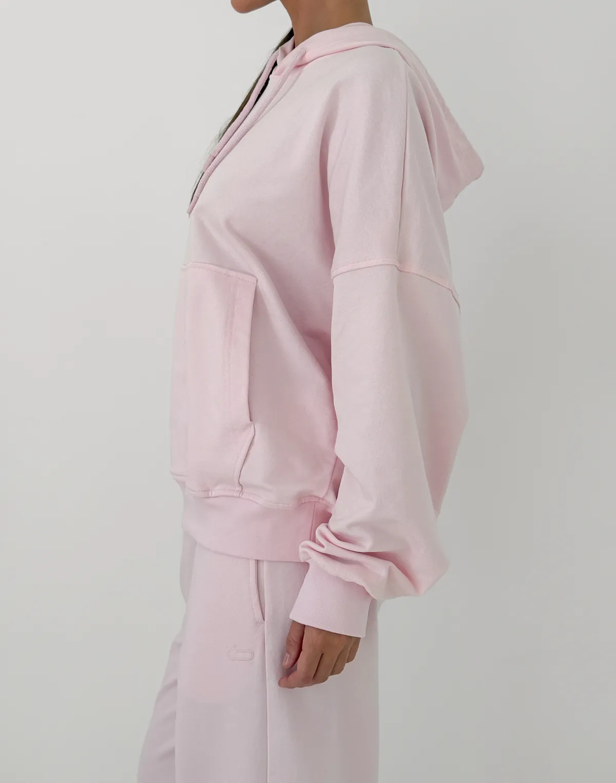 Худі оверсайз жіночий осінній, ніжно рожевий - Фото 6
