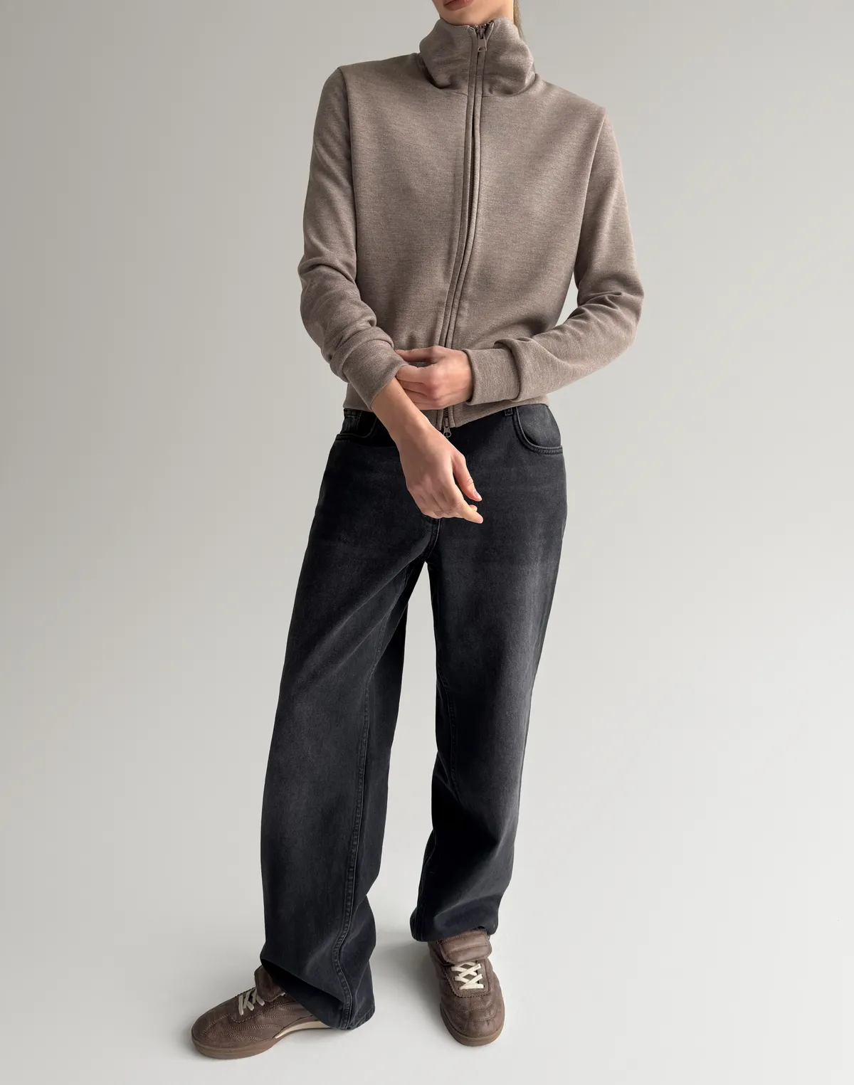 Светр ангорової вʼязки зимовий, кольору лавандової кави - Фото 8