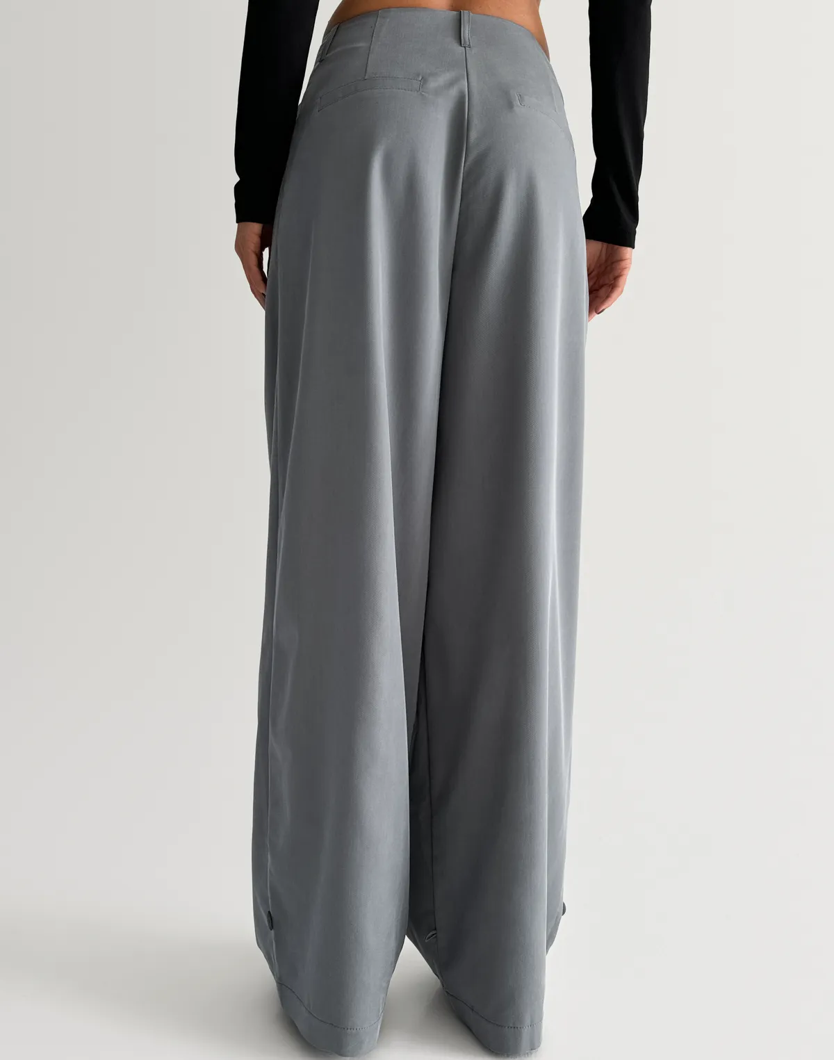 Штани трансформери з костюмної тканини, сірі - Фото 2