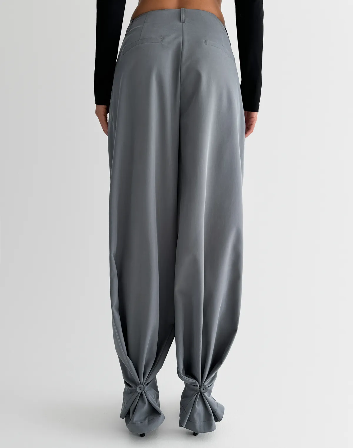 Штани трансформери з костюмної тканини, сірі - Фото 7