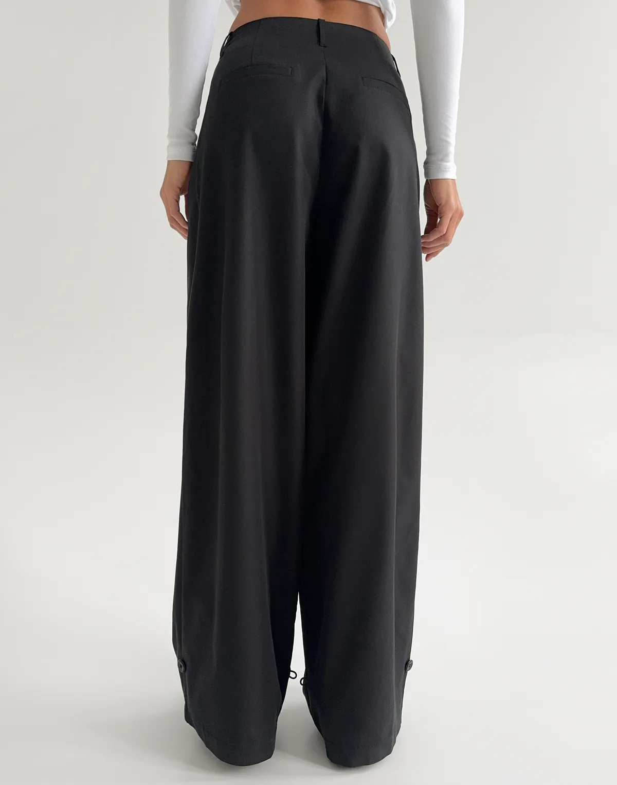 Штани трансформери з костюмної тканини, чорні - Фото 2