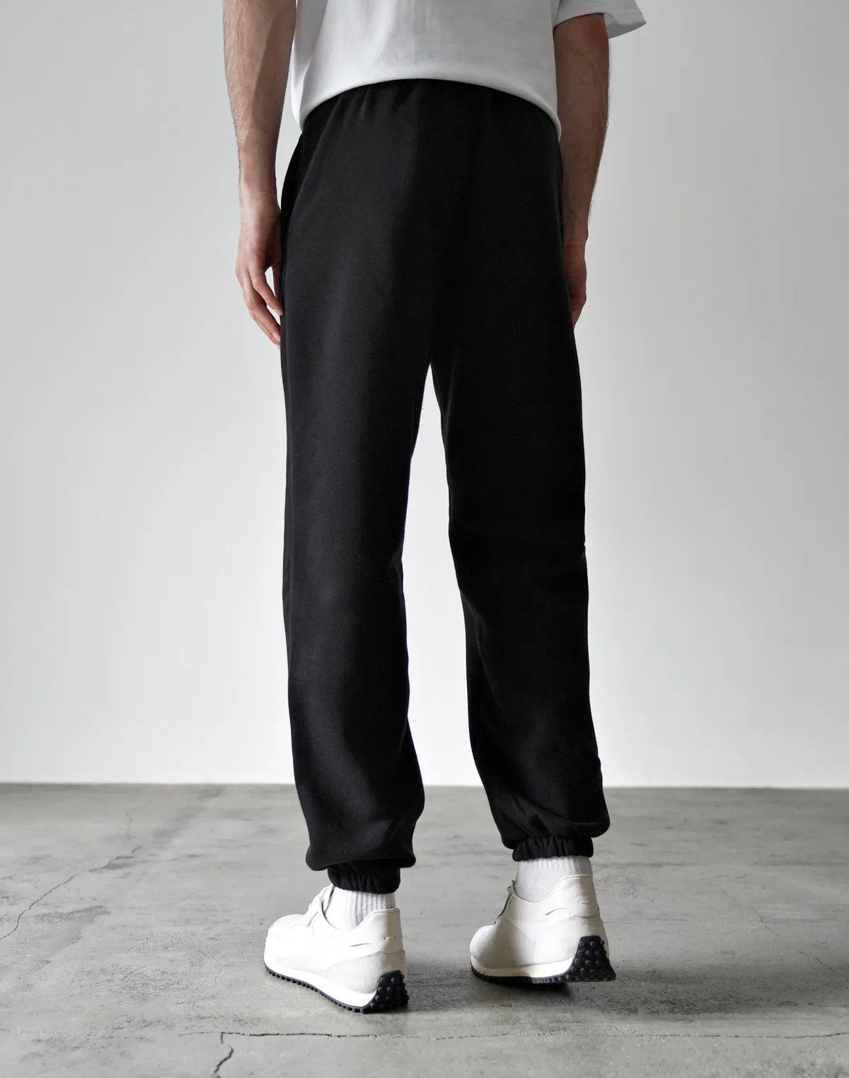 Зимові чоловічі джогери з начосом, чорні - Фото 2