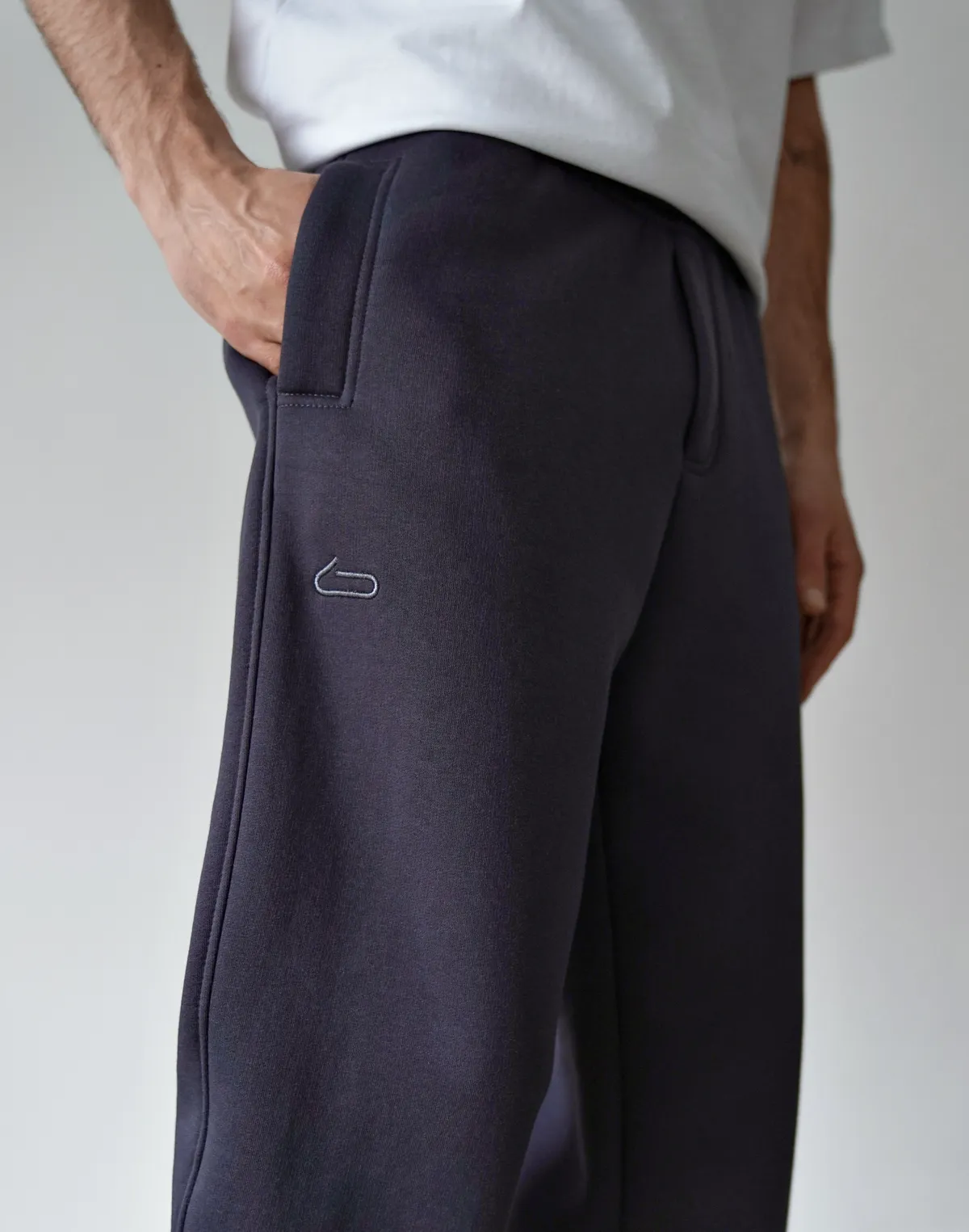 Зимові чоловічі джогери з начосом, темний графіт - Фото 6