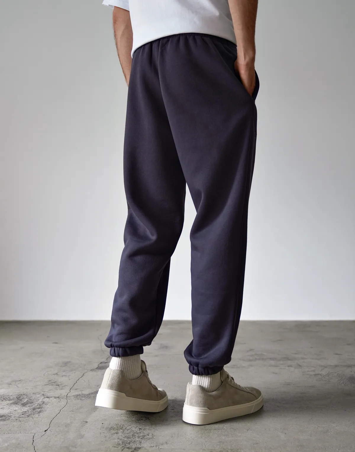 Зимові чоловічі джогери з начосом, темний графіт - Фото 2