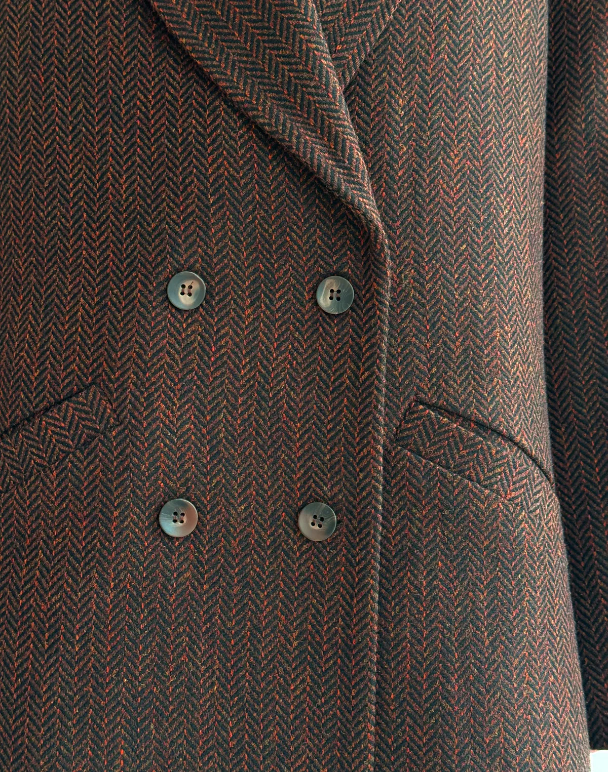 Жакет осінній оверсайз з двома рядами ґудзиків, бежевий - Фото 5