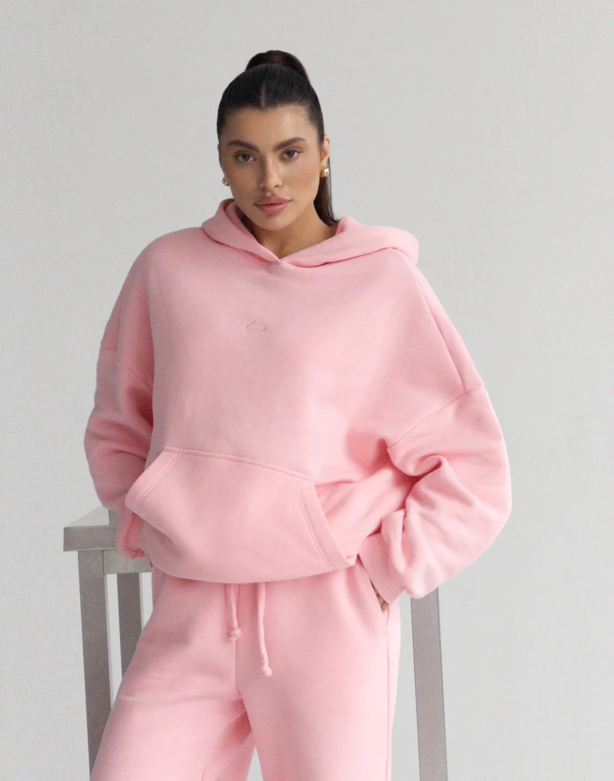 Худі оверсайз з начосом, рожевий - Фото 7