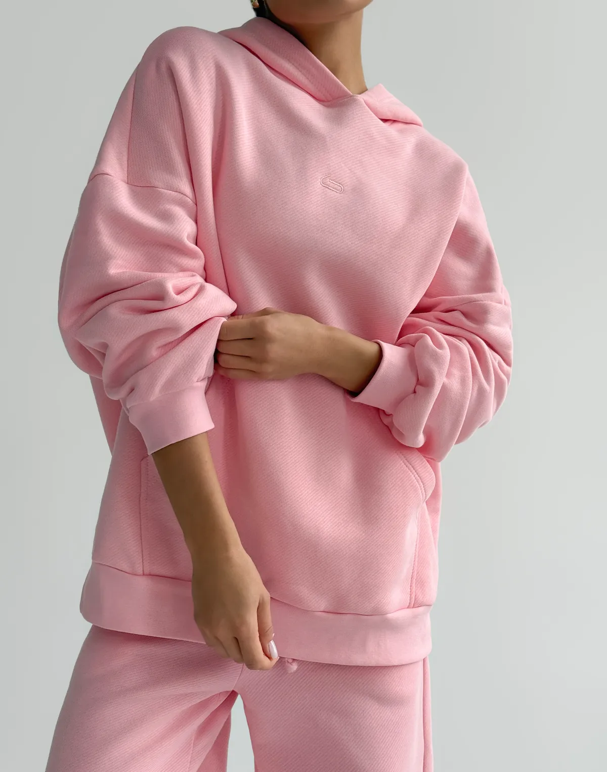 Худі оверсайз з начосом, рожевий - Фото 6