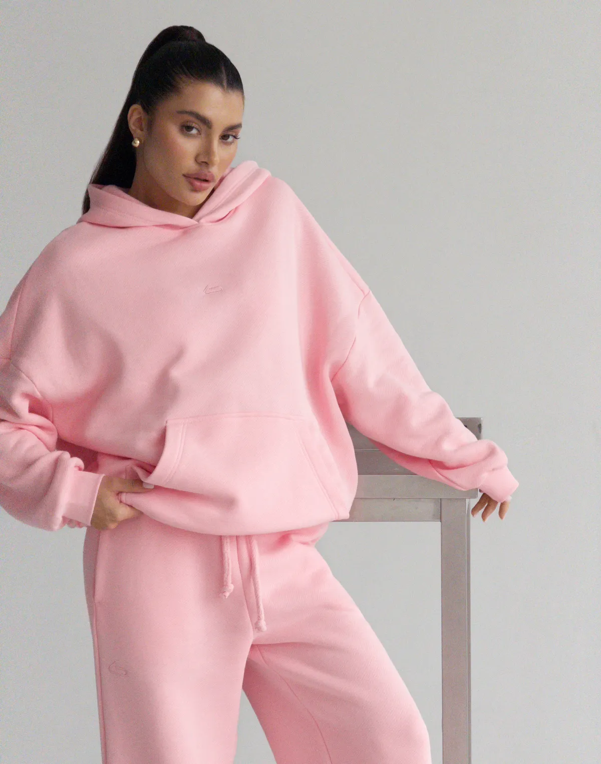 Худі оверсайз з начосом, рожевий - Фото 5