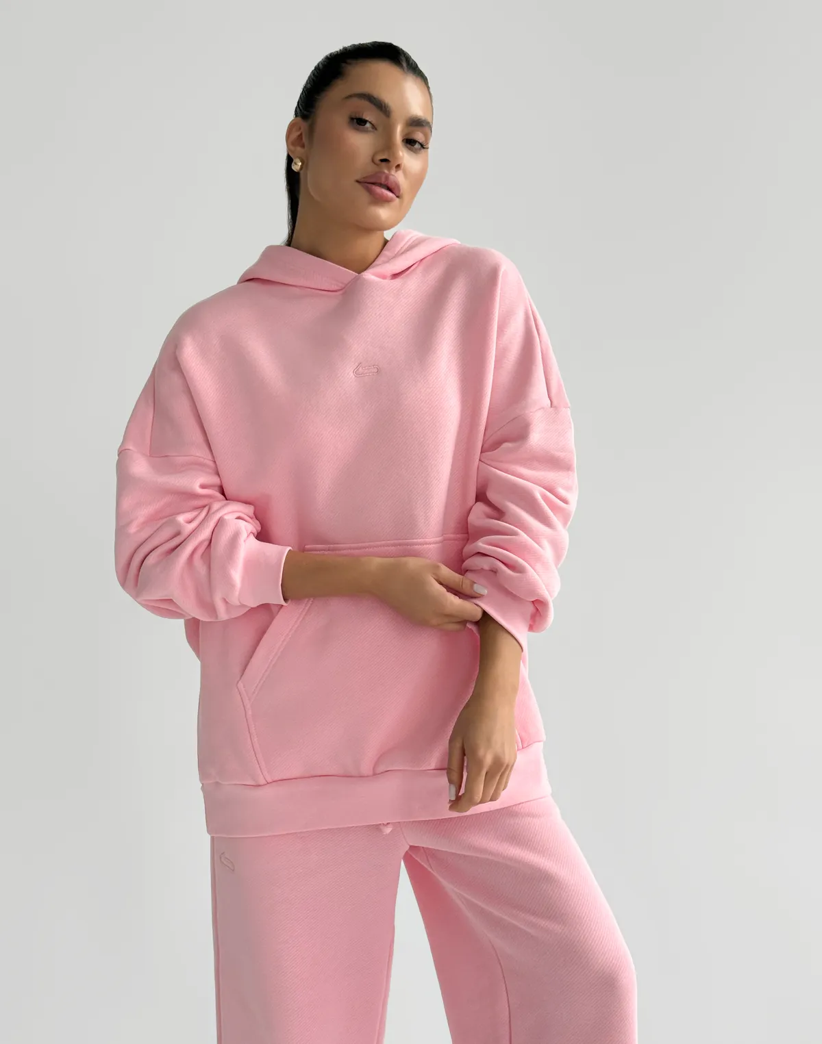 Худі оверсайз з начосом, рожевий - Фото 4