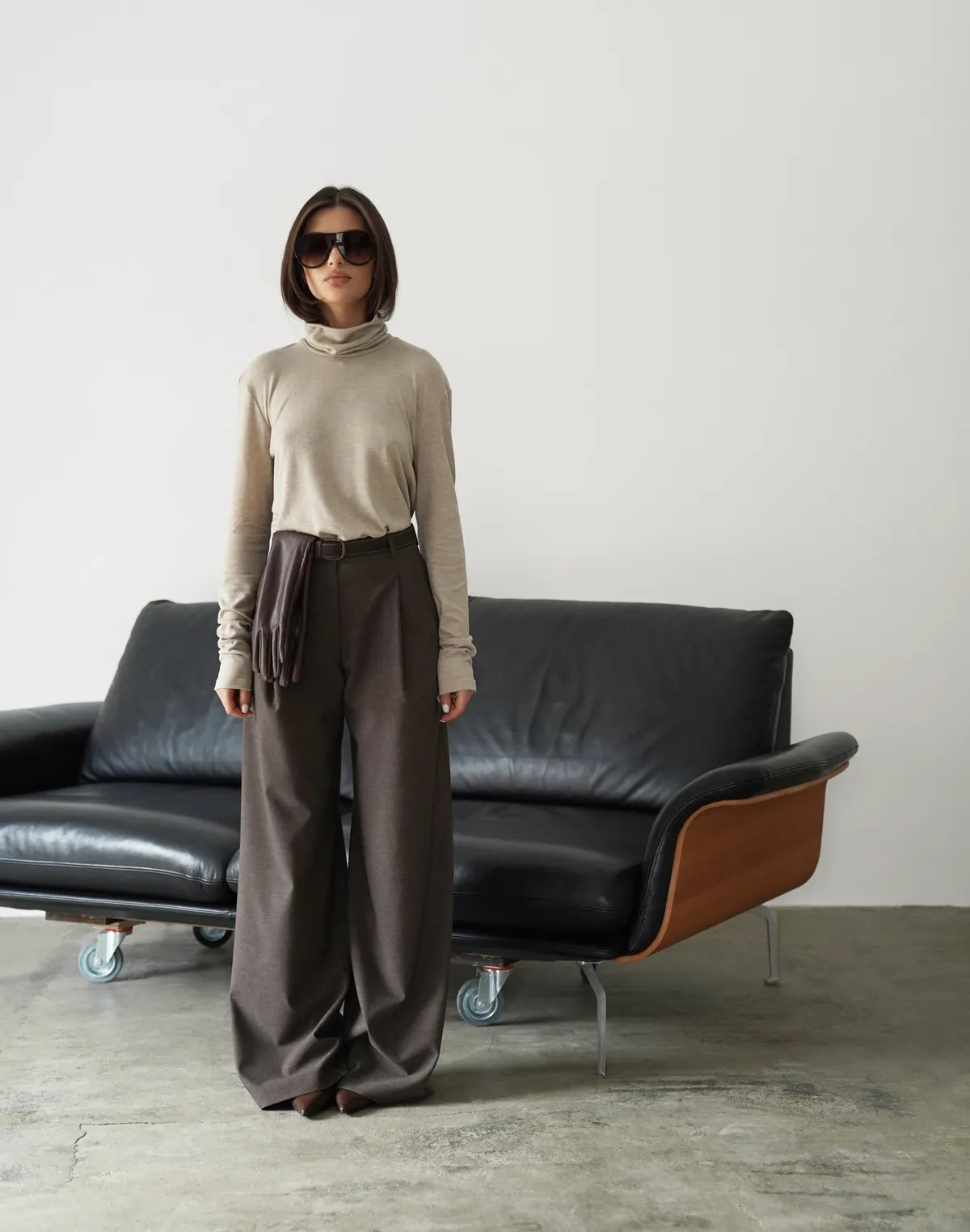 Гольф вільного крою, кавовий - Фото 8