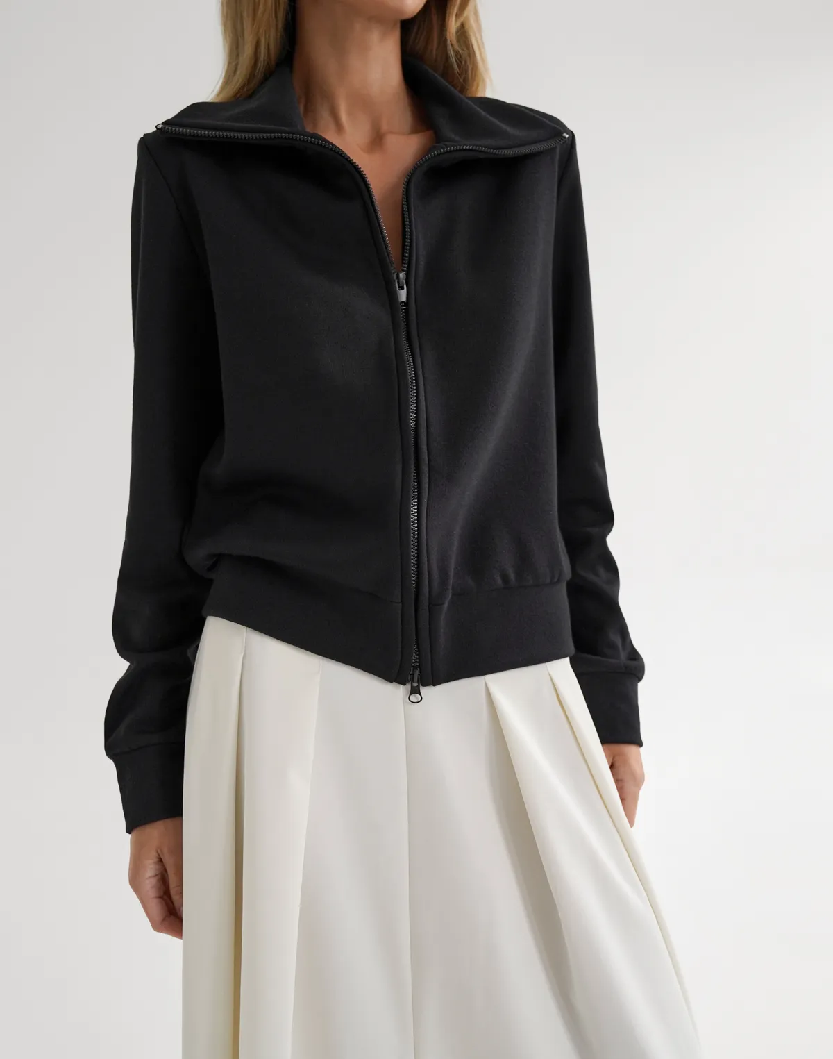 Светр ангорової вʼязки зимовий, чорний - Фото 1