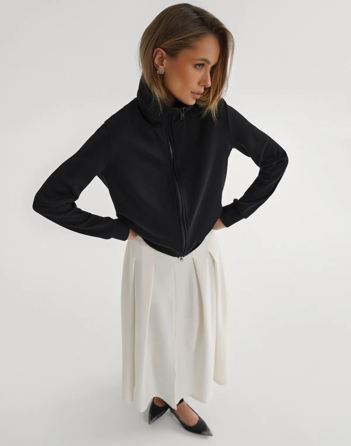 Светр ангорової вʼязки зимовий, чорний - Фото 6