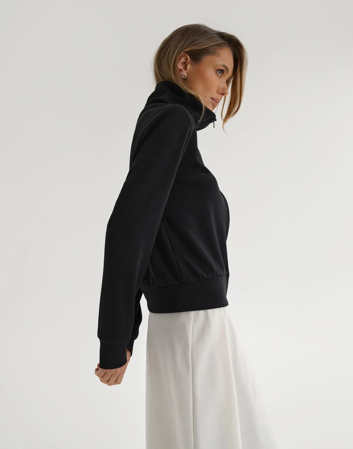 Светр ангорової вʼязки зимовий, чорний - Фото 4