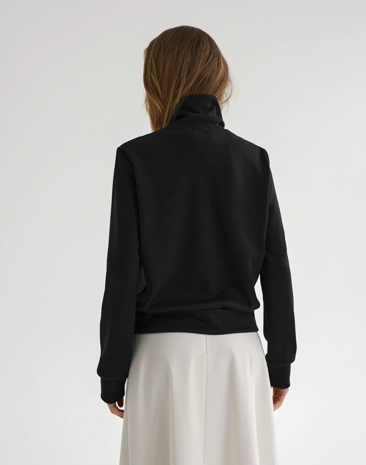 Светр ангорової вʼязки зимовий, чорний - Фото 2