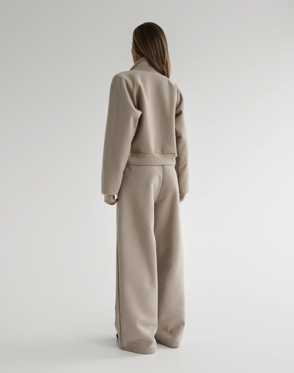 Штани вільного крою з начосом зимові, кава з молоком - Фото 2