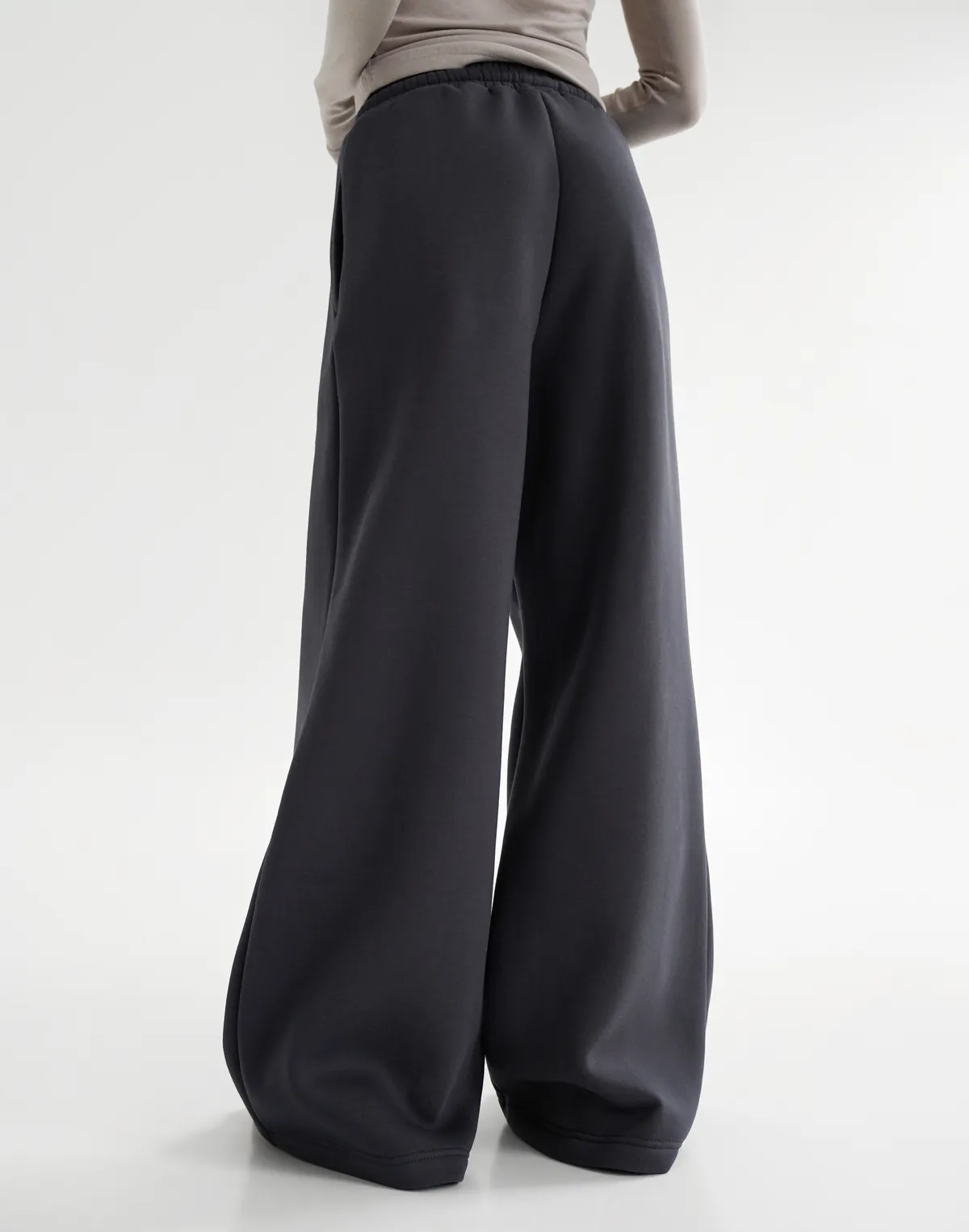 Штани вільного крою з начосом зимові, темний графіт - Фото 2