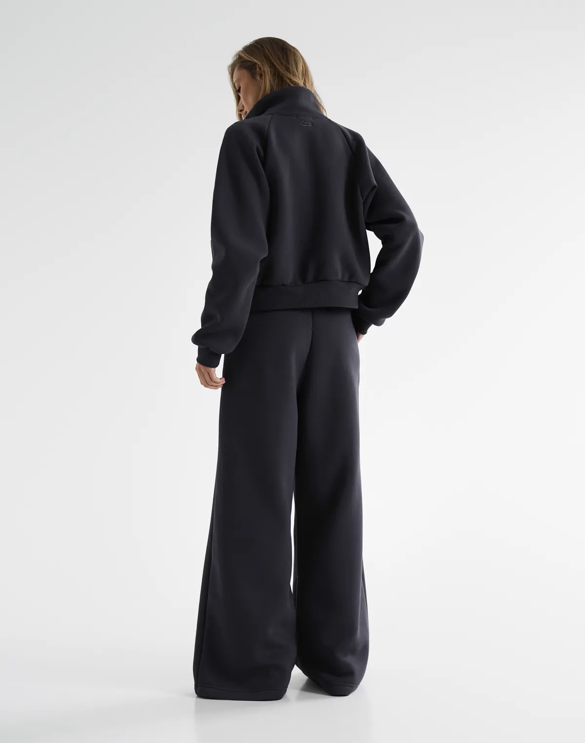 Комплект зимовий з начосом зіпер з декоративними швами та штани вільного крою, темний графіт - Фото 2