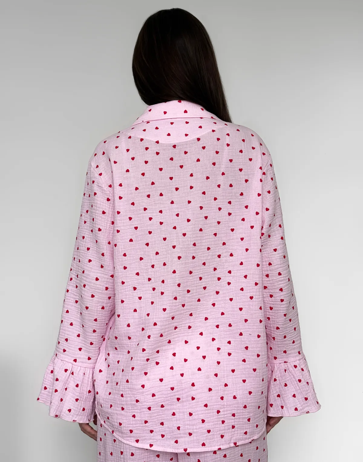 Сорочка піжамна, червоно-рожева - Фото 2