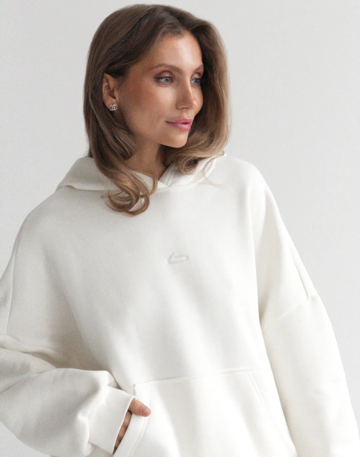 Худі оверсайз з начосом, екрю - Фото 7