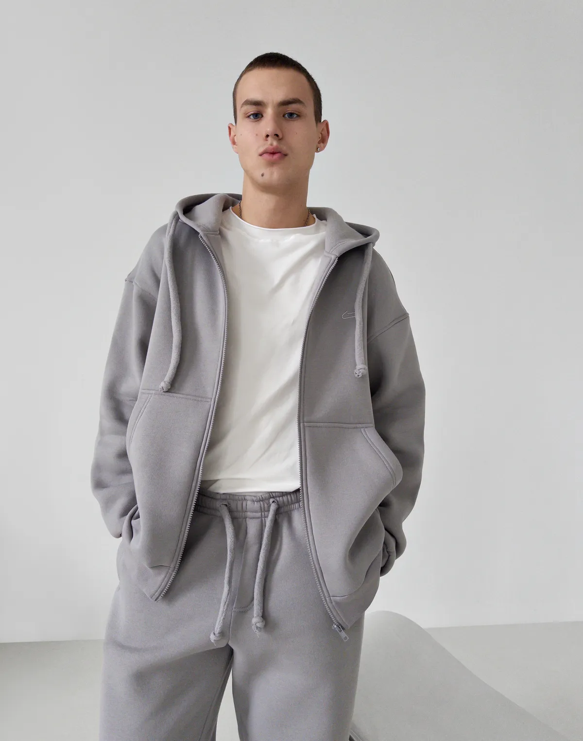 Зіпер з начосом зимовий чоловічий, сірий - Фото 5