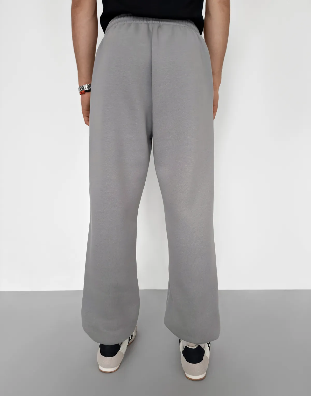 Зимові чоловічі джогери з начосом, сірі - Фото 2