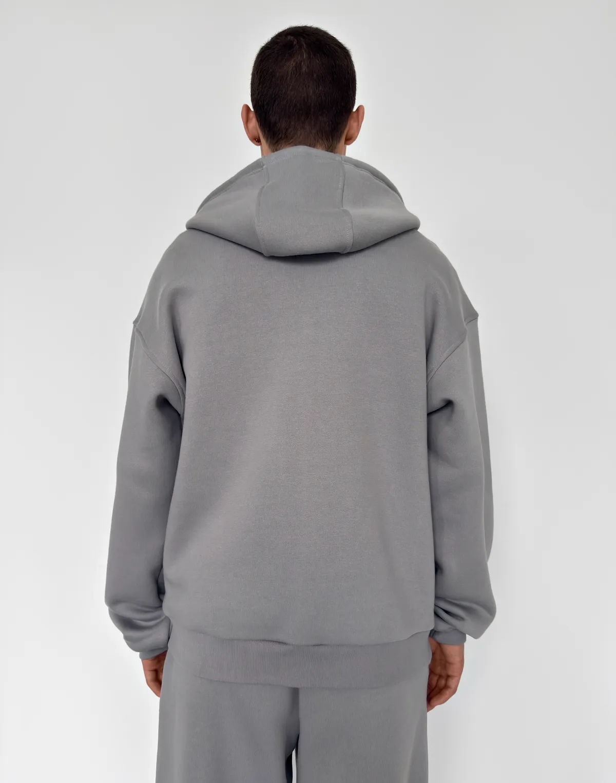 Зіпер з начосом зимовий чоловічий, сірий - Фото 2