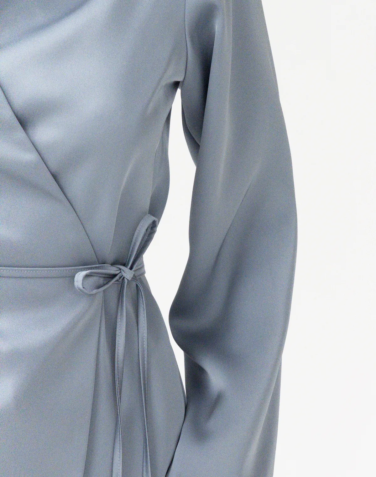 Сорочка-кімоно зі святкової колекції, блакитна - Фото 8