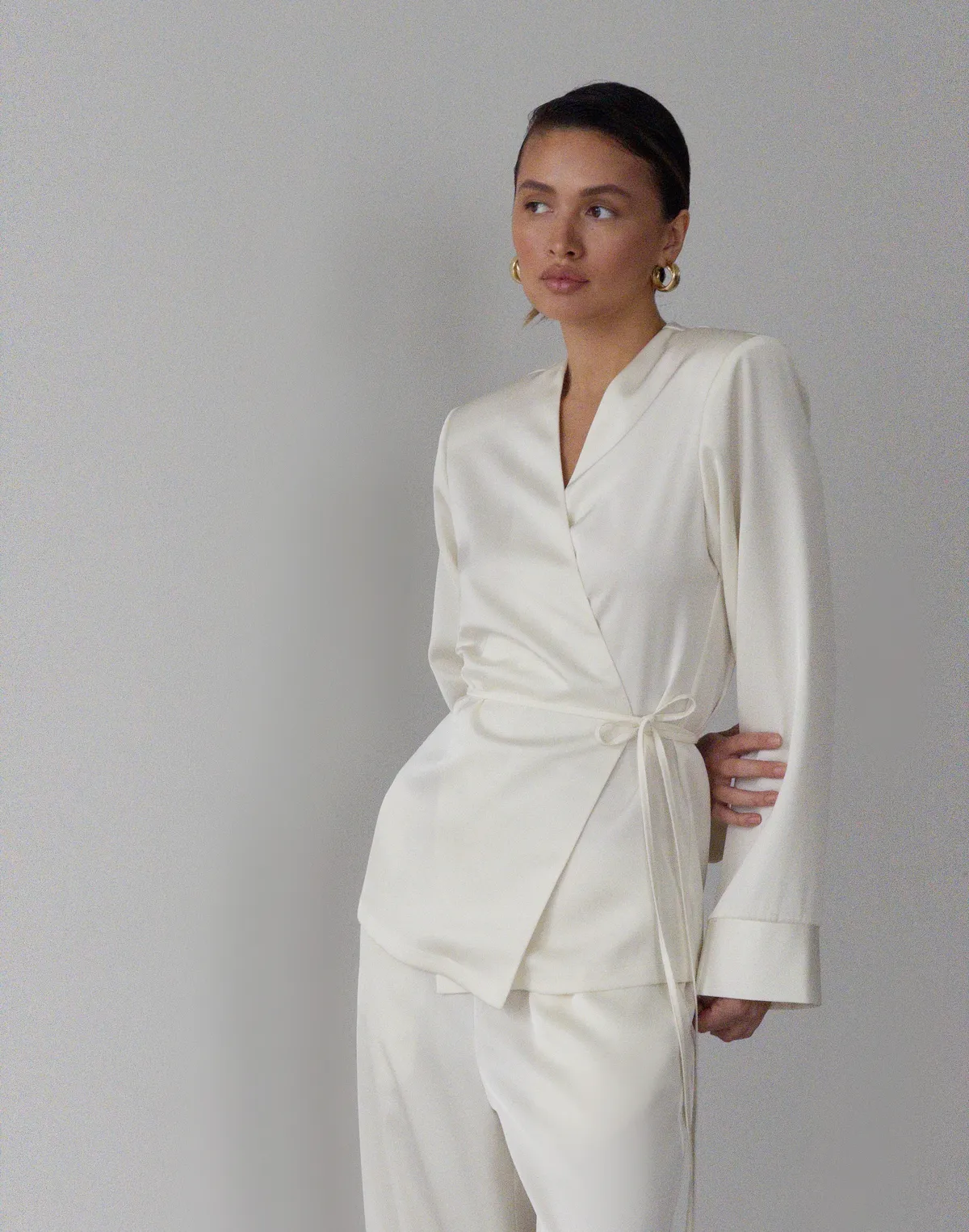 Сорочка-кімоно зі святкової колекції, молочна - Фото 8