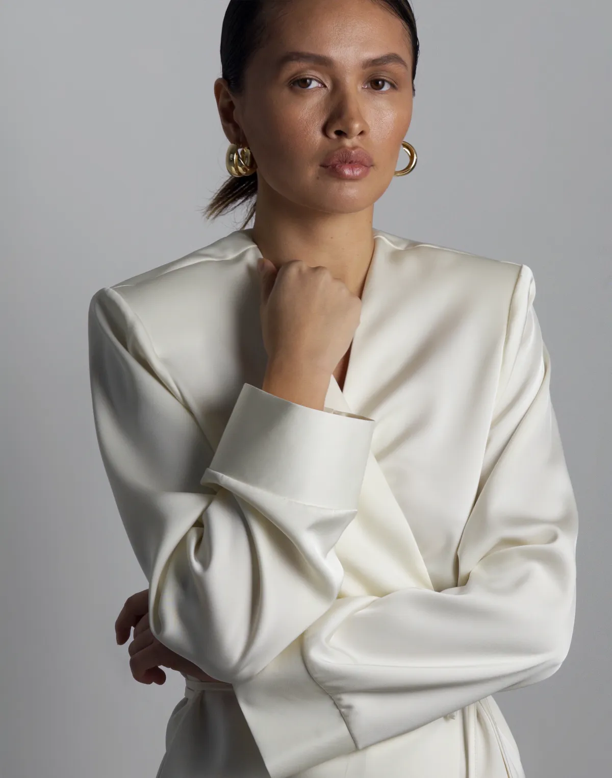 Сорочка-кімоно зі святкової колекції, молочна - Фото 7