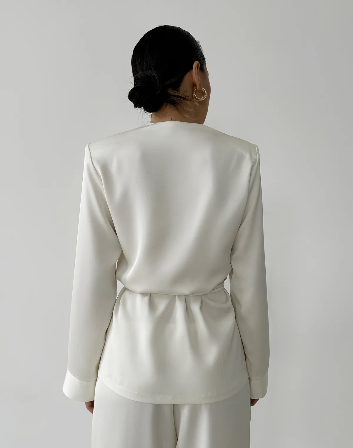 Сорочка-кімоно зі святкової колекції, молочна - Фото 2