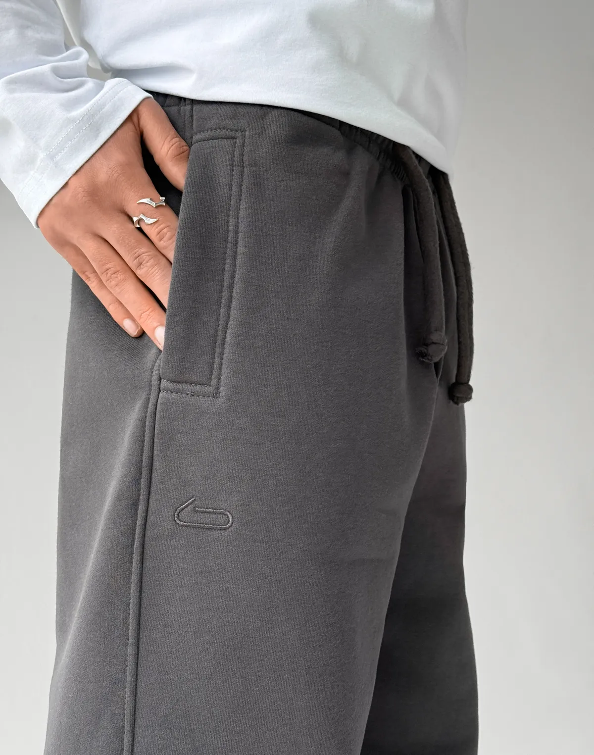 Зимові чоловічі джогери з начосом, графітові - Фото 6