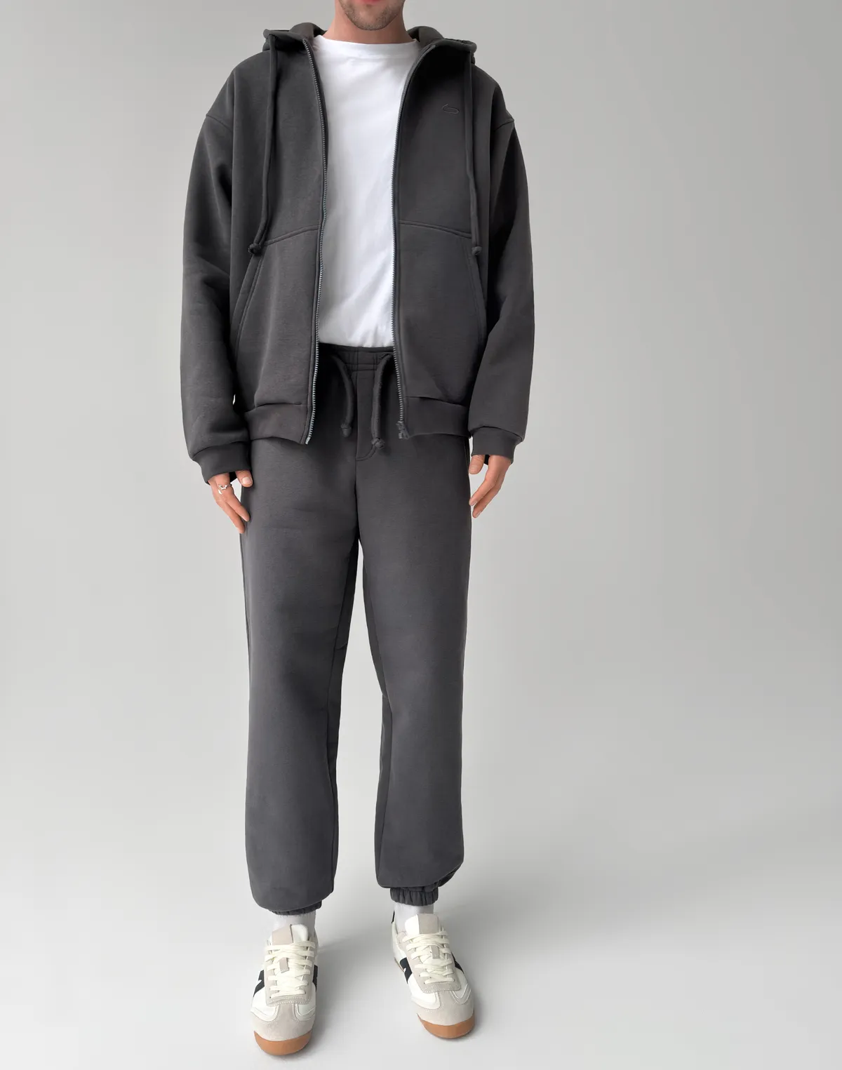 Зимові чоловічі джогери з начосом, графітові - Фото 5