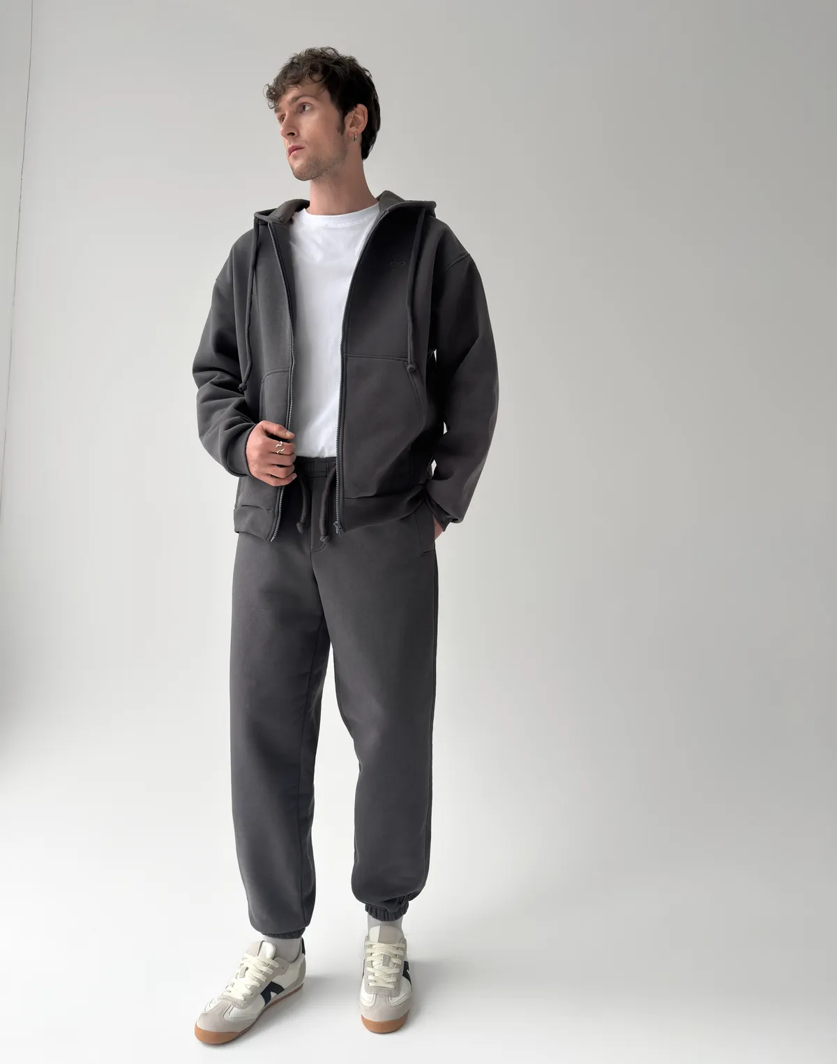 Зимові чоловічі джогери з начосом, графітові - Фото 8