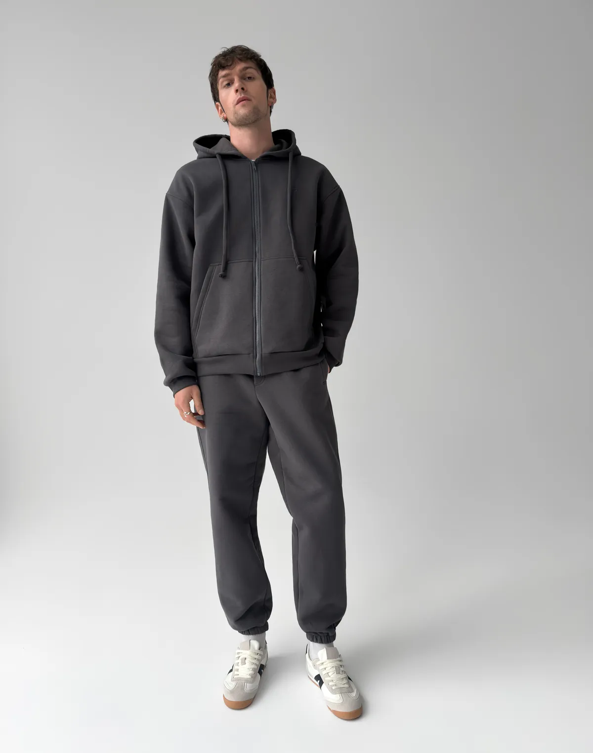 Зимові чоловічі джогери з начосом, графітові - Фото 7