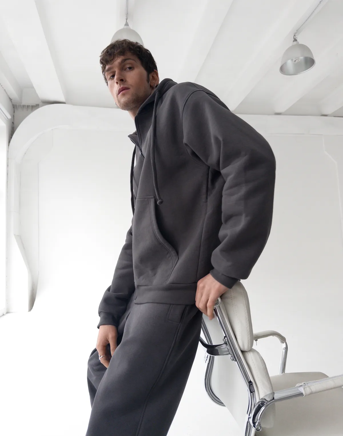 Зіпер з начосом зимовий чоловічий, графітовий - Фото 3