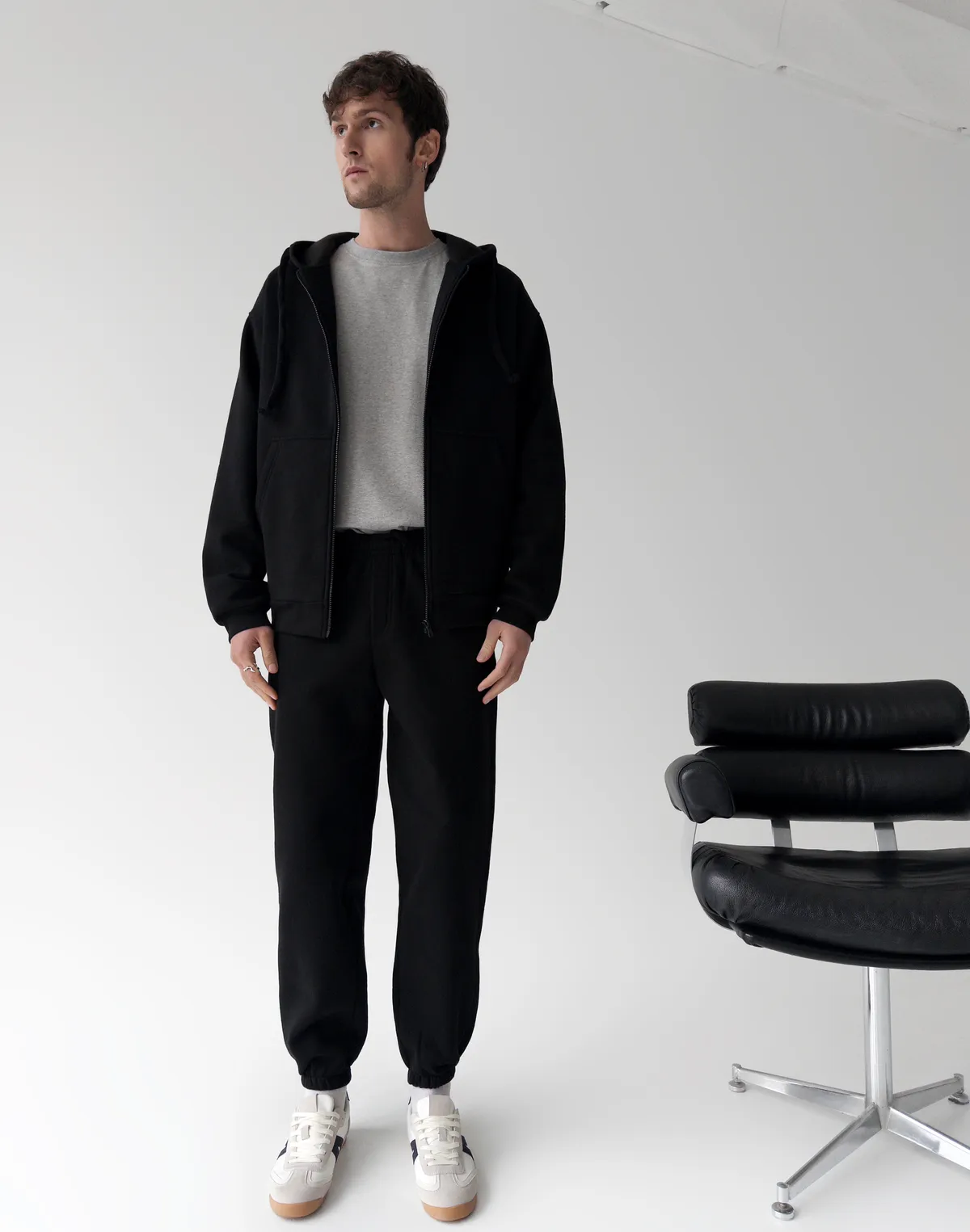 Зіпер з начосом зимовий чоловічий, чорний - Фото 5