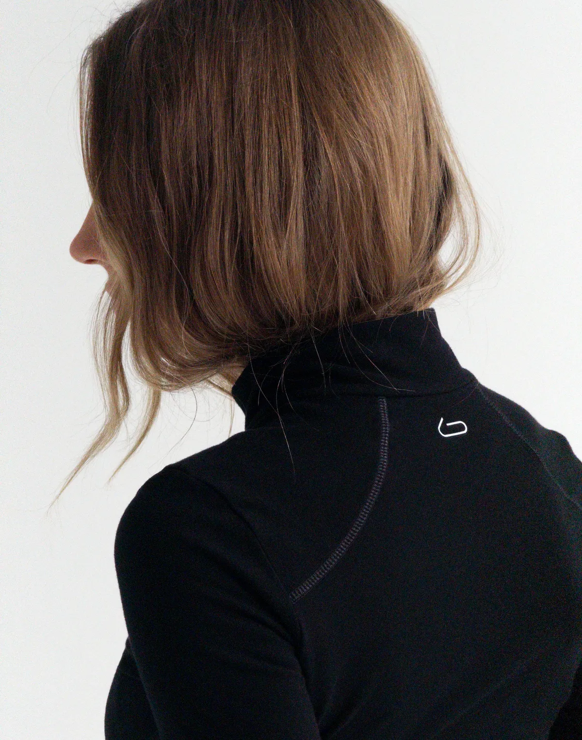 Рашгард повної довжини на блискавці бавовняний, чорний - Фото 5