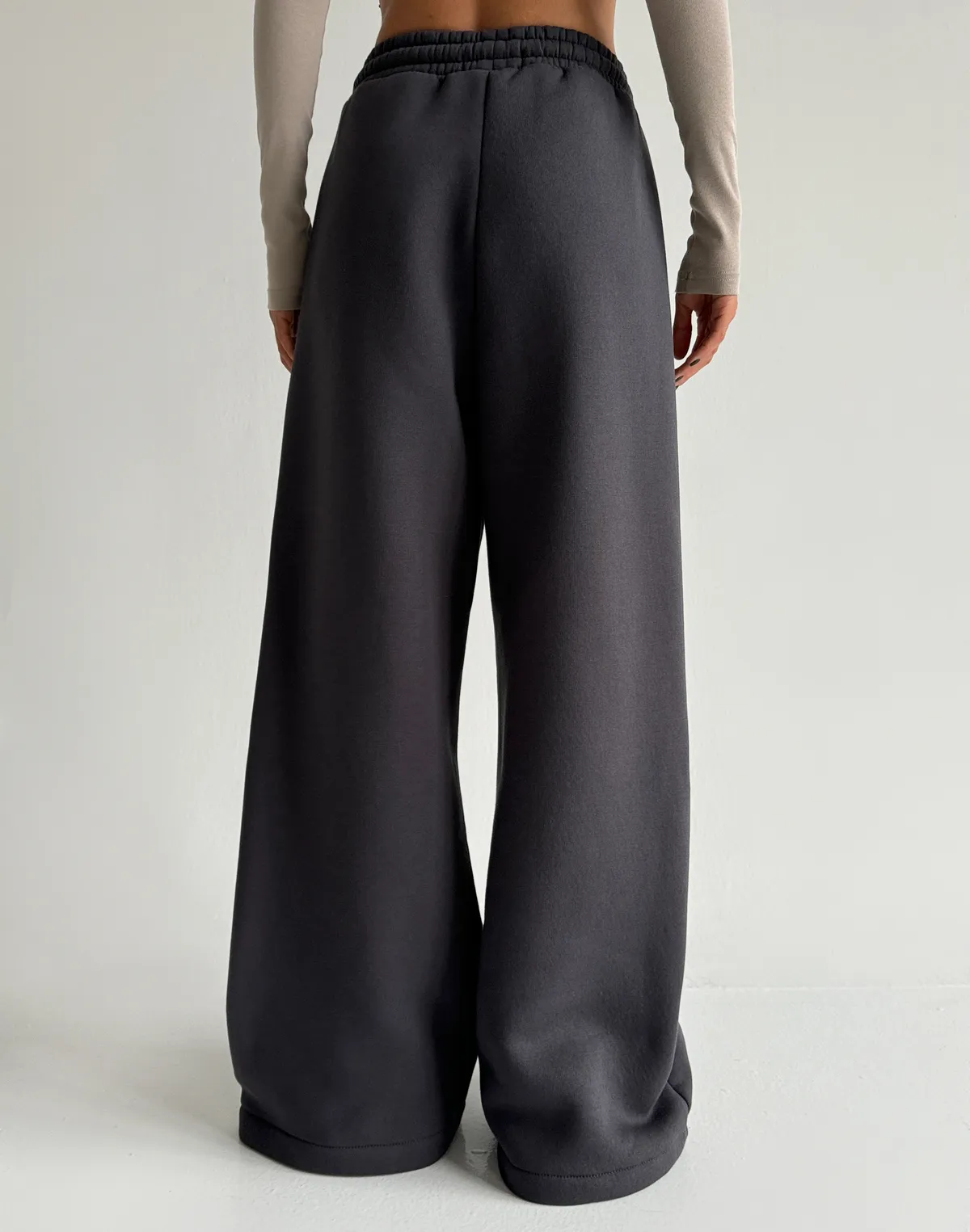 Штани вільного крою з начосом зимові, антрацит - Фото 2