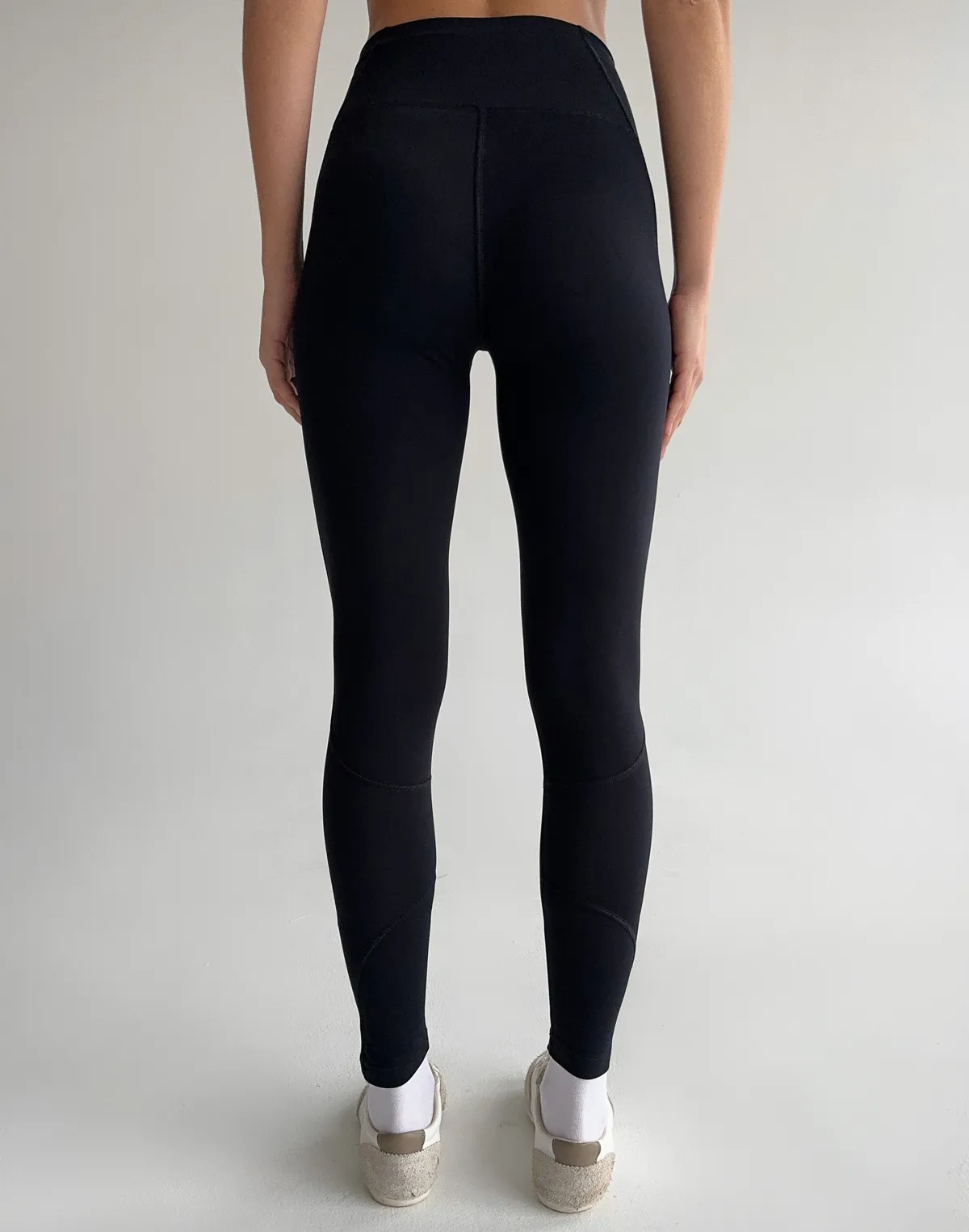 Базові лосини з високою посадкою з термо підкладкою, чорні - Фото 2
