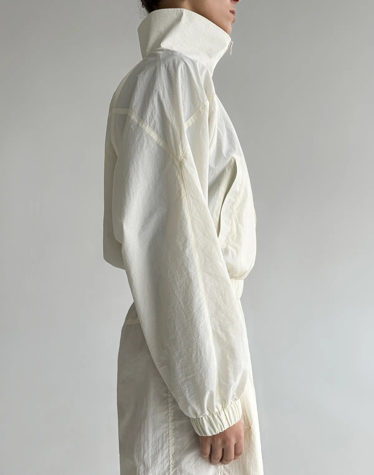 Зіпер з плащової тканини, молочний - Фото 8