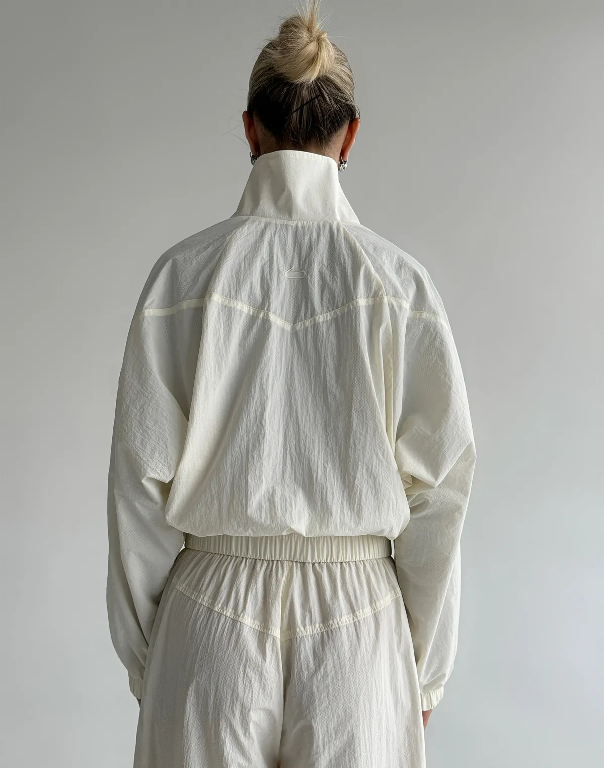 Зіпер з плащової тканини, молочний - Фото 2